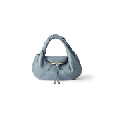 FENDI SPY SMALL MERCURY BLUE LEATHER BAG 8BR838AYCTF1UJC (32*18*12cm)